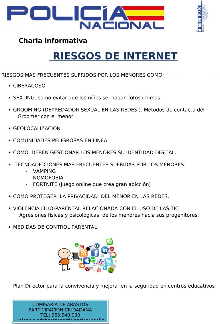 Charla sobre Usos y Riesgos de Internet - AFA CEIP Cervantes València